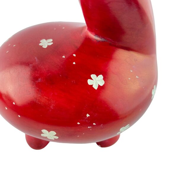 Red Giraffe Figurine Soap Stone Afrikiko Style Kenya Hand Carved Decor - Picture 7 of 10